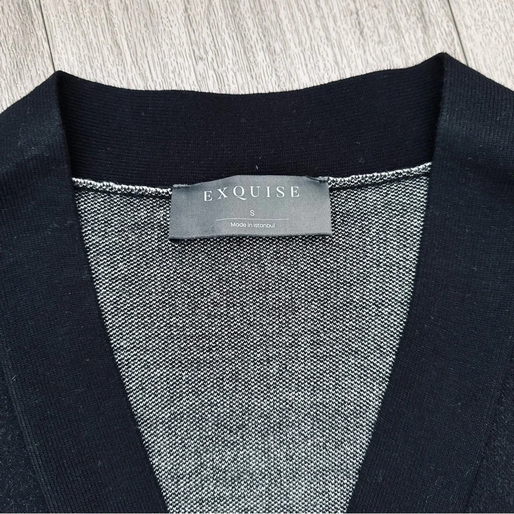 Exquise Polka Dot Patterned Knitwear Cardigan